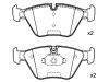 Bremsbelagsatz, Scheibenbremse Brake Pad Set:34 11 2 282 995