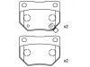 Bremsbelagsatz, Scheibenbremse Brake Pad Set:44060-04U86