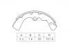 Bremsbackensatz Brake Shoe Set:D1060-G0300